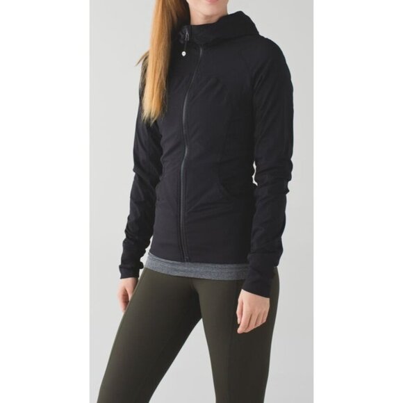 Lululemon In Flux Black Reversible Full Zip Hoodie Jacket - Picture 4 of 16